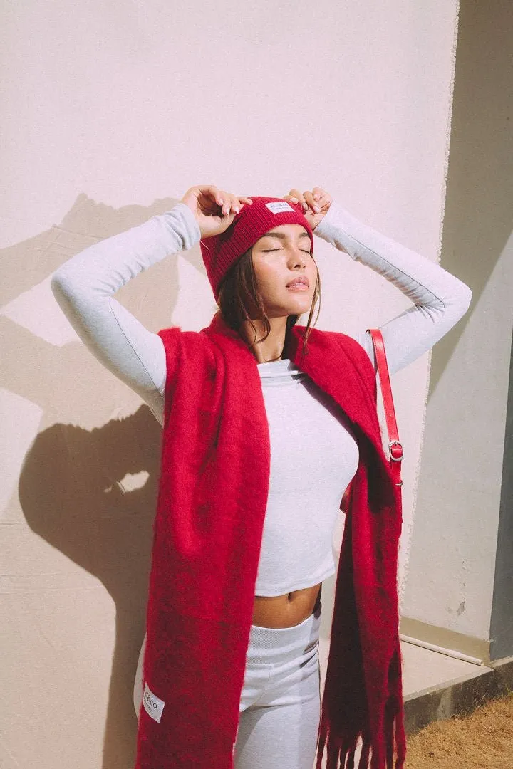 Frosted Cherry Beanie Hat