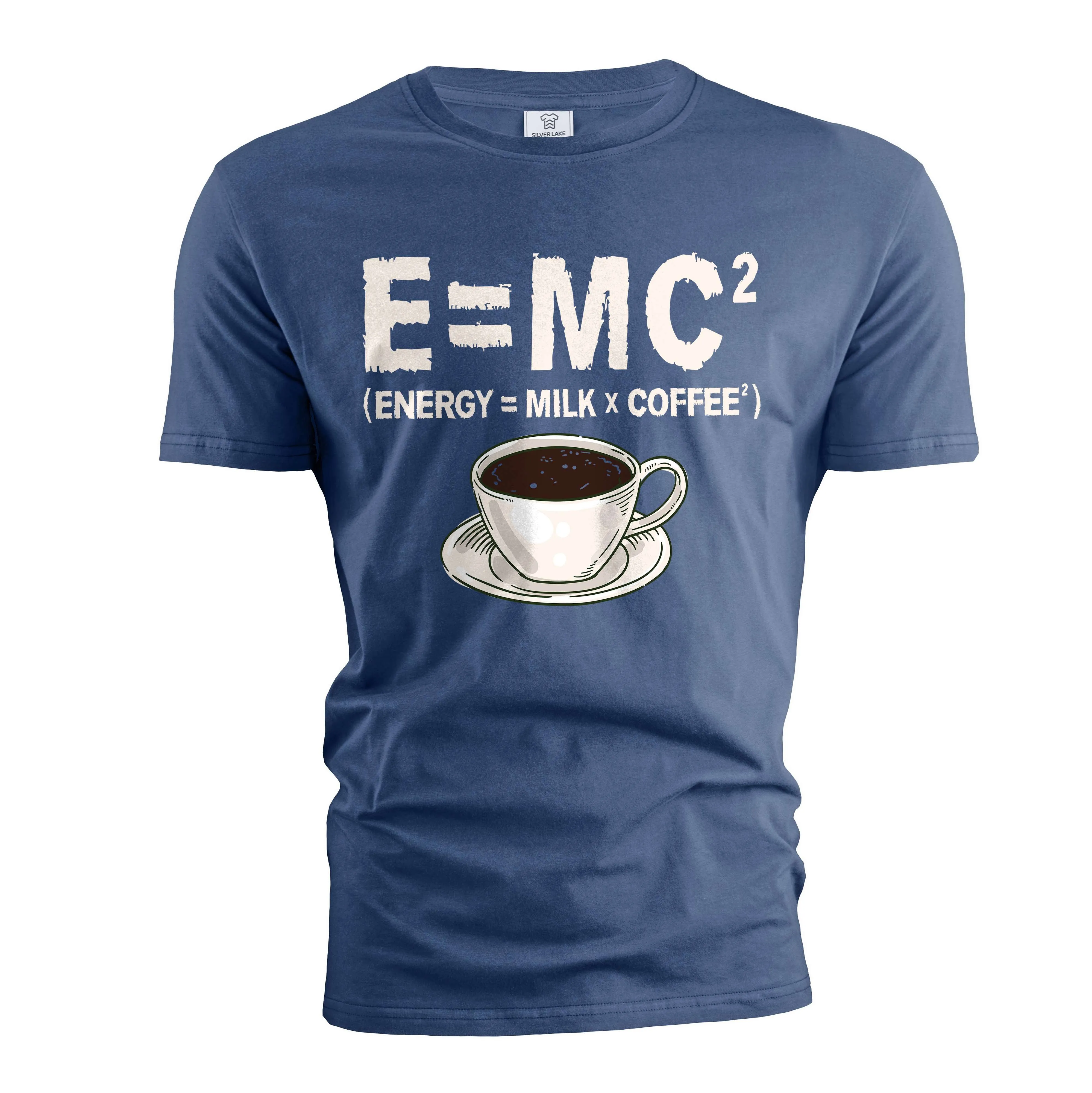Funny Energy milk coffee science T-shirt Mass–energy equivalence Tee E = mc2 Gift tee