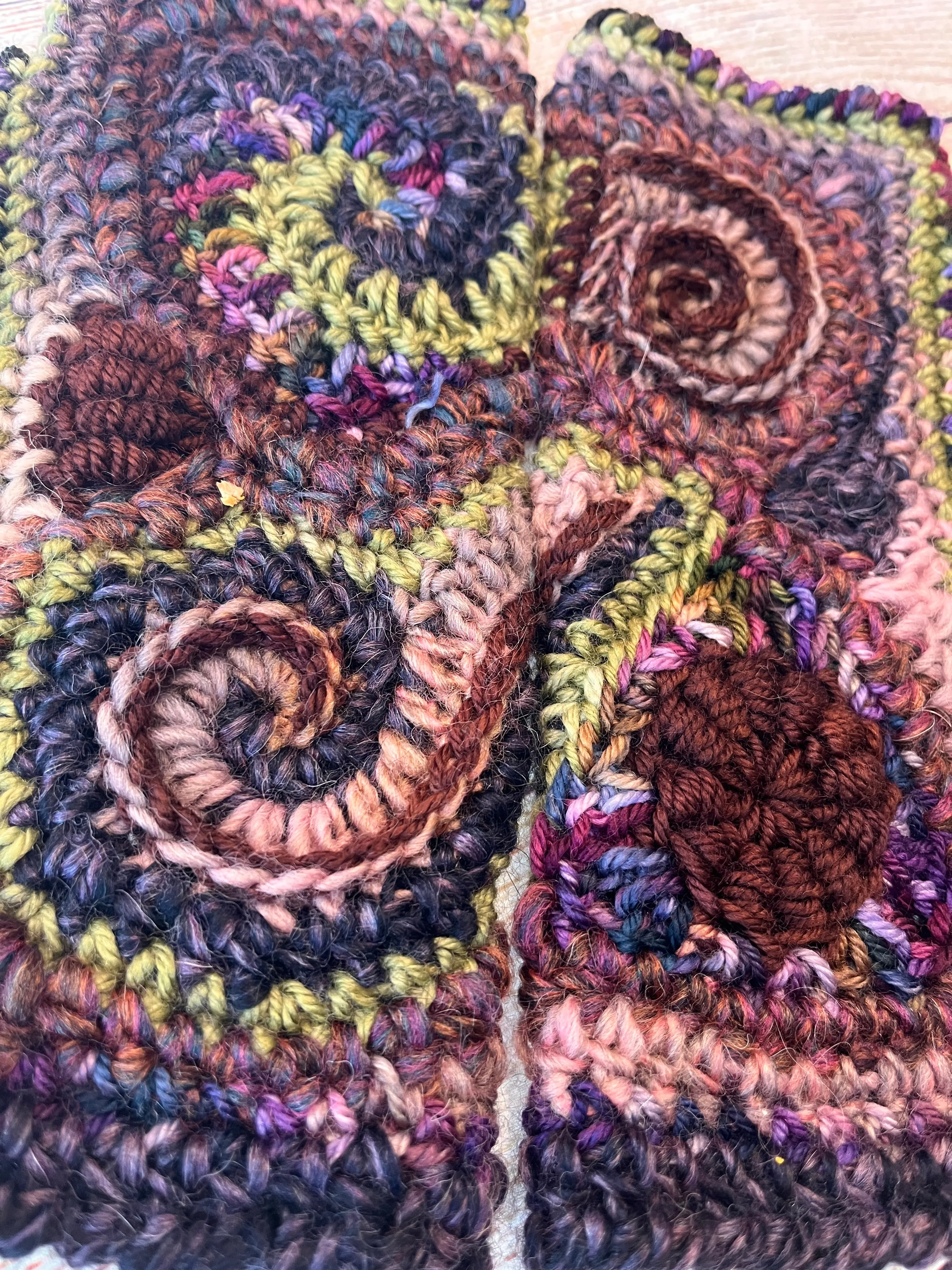 Galaxy Freeform Crochet Gloves