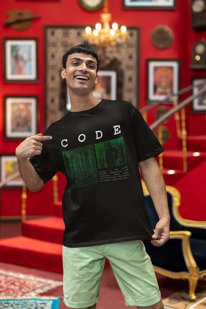 Game of Coding - Unisex Oversized Cotton Graphic Printed T-Shirt