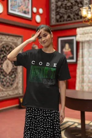 Game of Coding - Unisex Oversized Cotton Graphic Printed T-Shirt