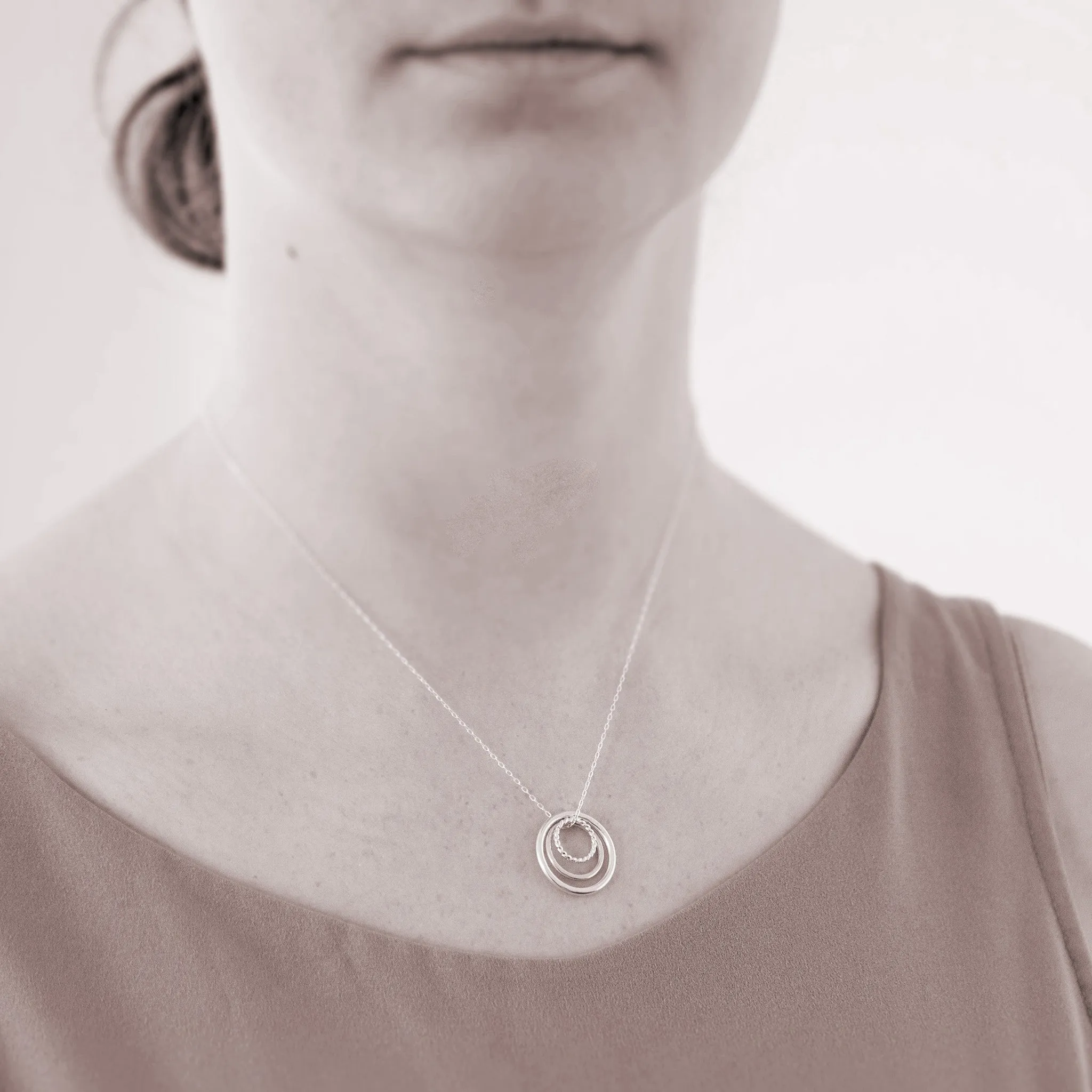 “Generations” Sterling Silver Necklace on Personalized Jewelry Card