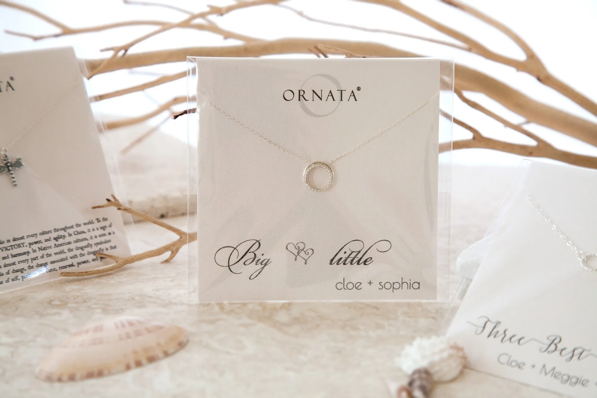 “Generations” Sterling Silver Necklace on Personalized Jewelry Card