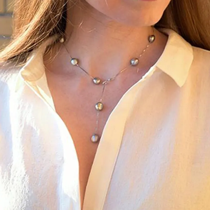 Genuine Freshwater Baroque Necklace Silver For Women Wedding Jewelry