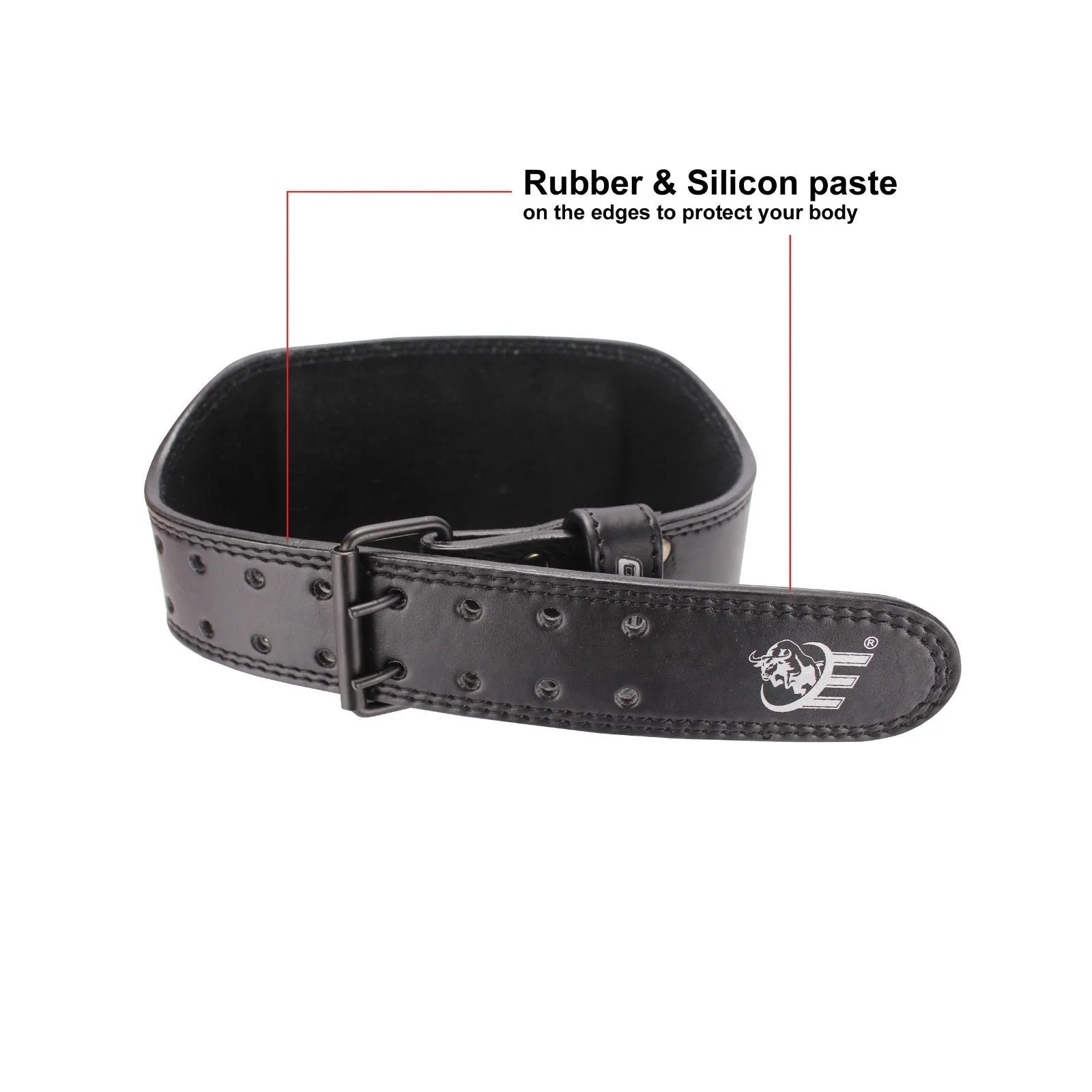 Genuine Leather Weightlifting Belt 6" Wide - Black
