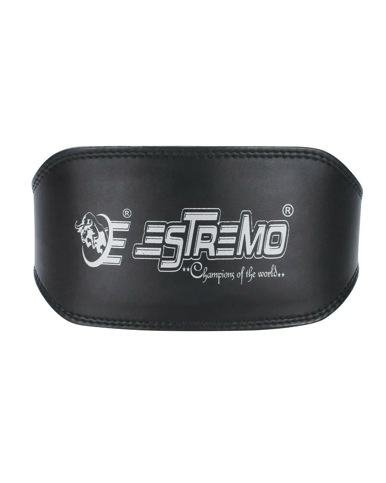 Genuine Leather Weightlifting Belt 6" Wide - Black