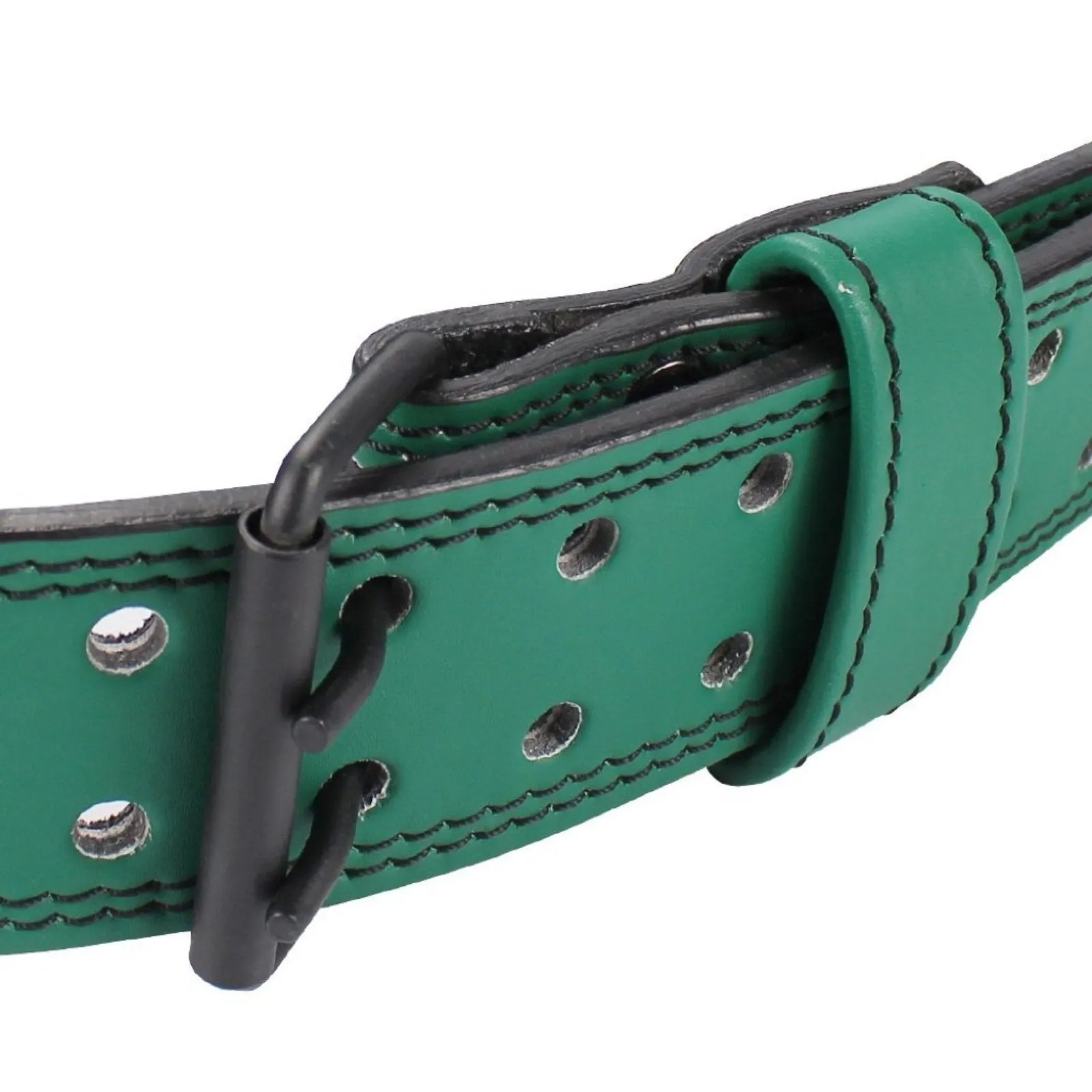 Genuine Leather Weightlifting Belt 6" Wide - Green