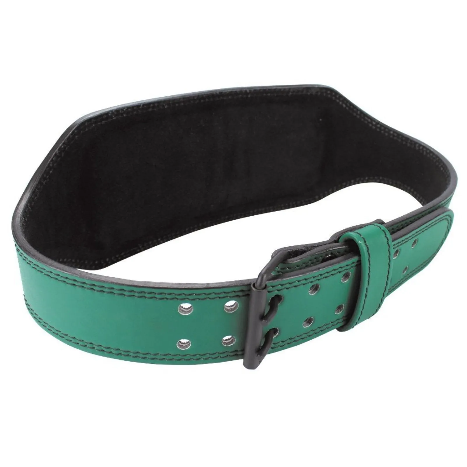 Genuine Leather Weightlifting Belt 6" Wide - Green