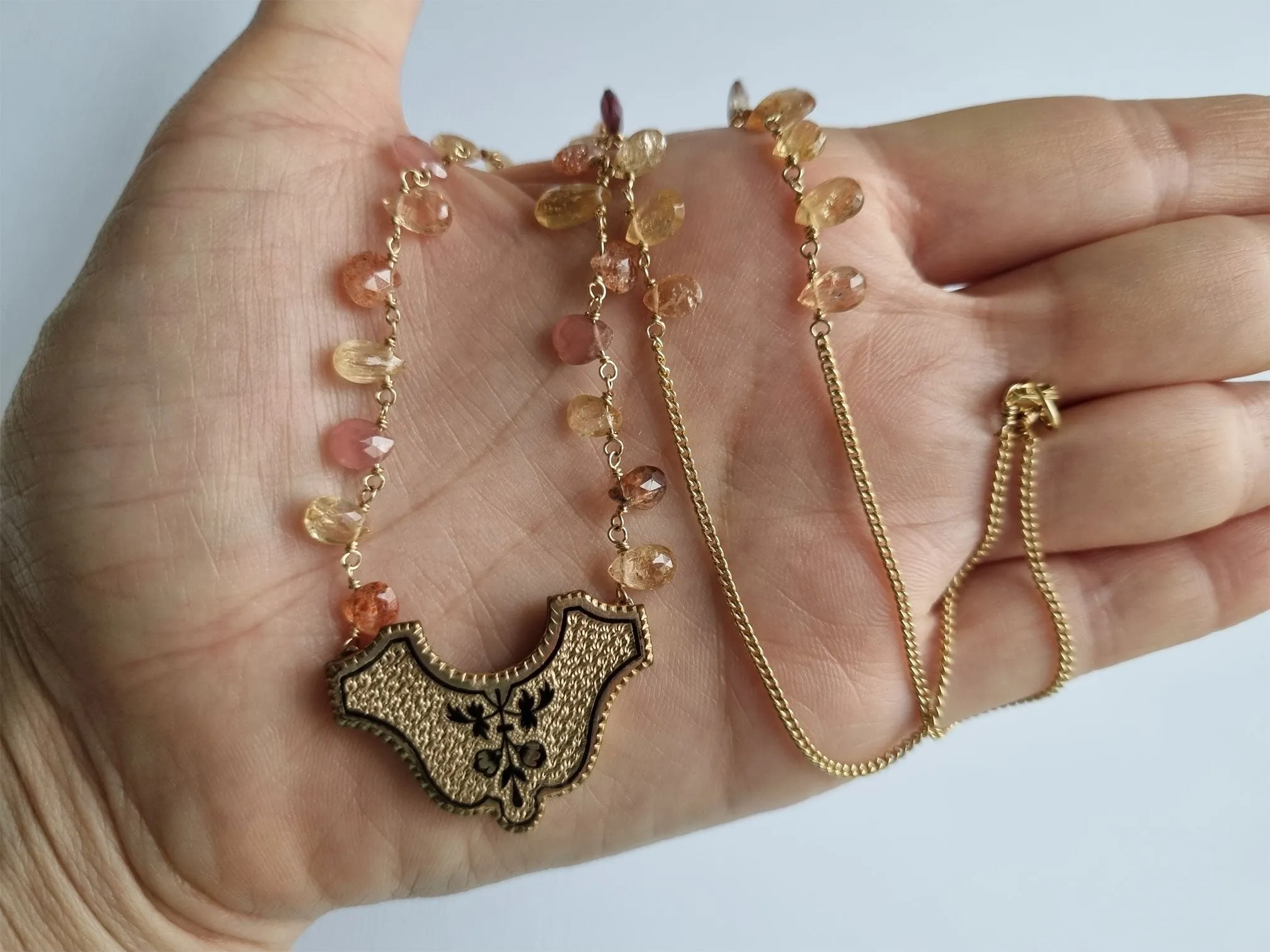 Georgian peach necklace