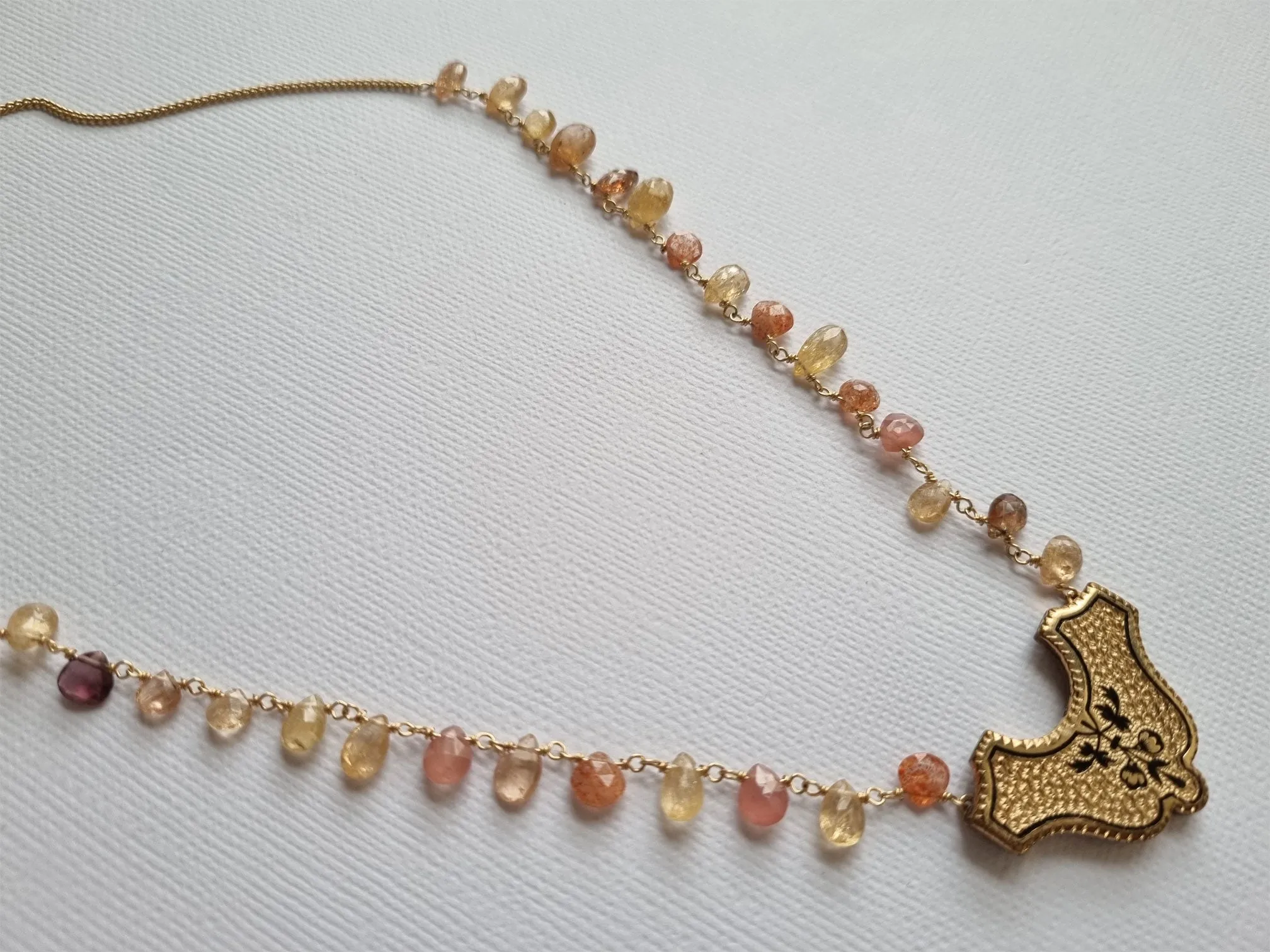 Georgian peach necklace