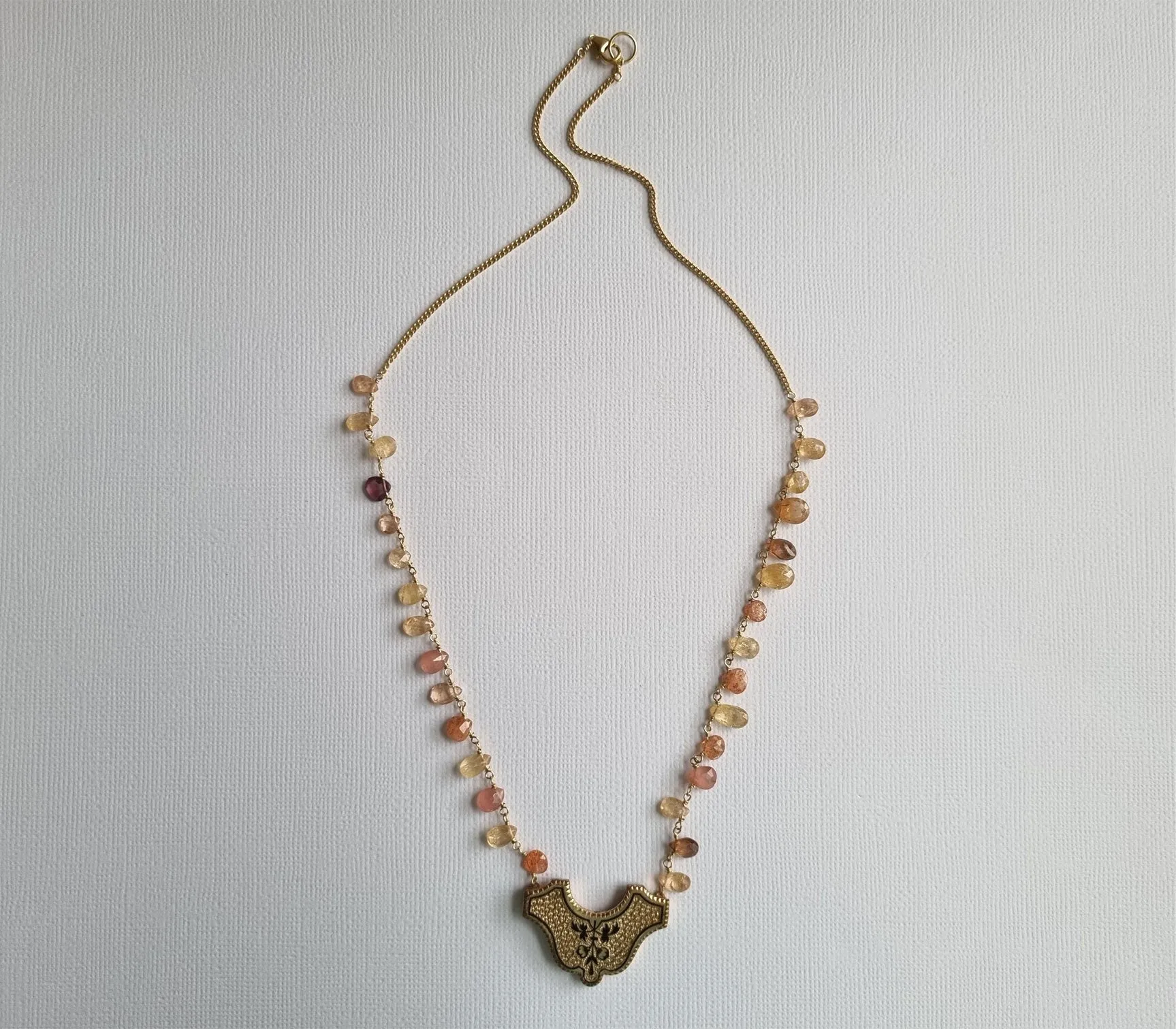 Georgian peach necklace