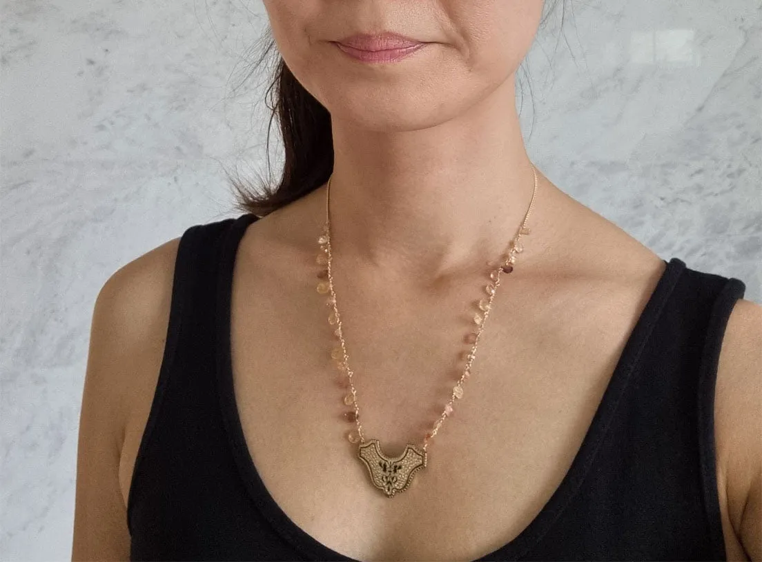 Georgian peach necklace
