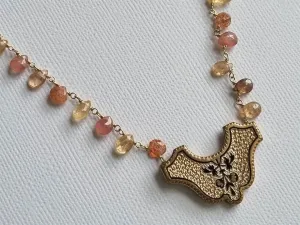 Georgian peach necklace