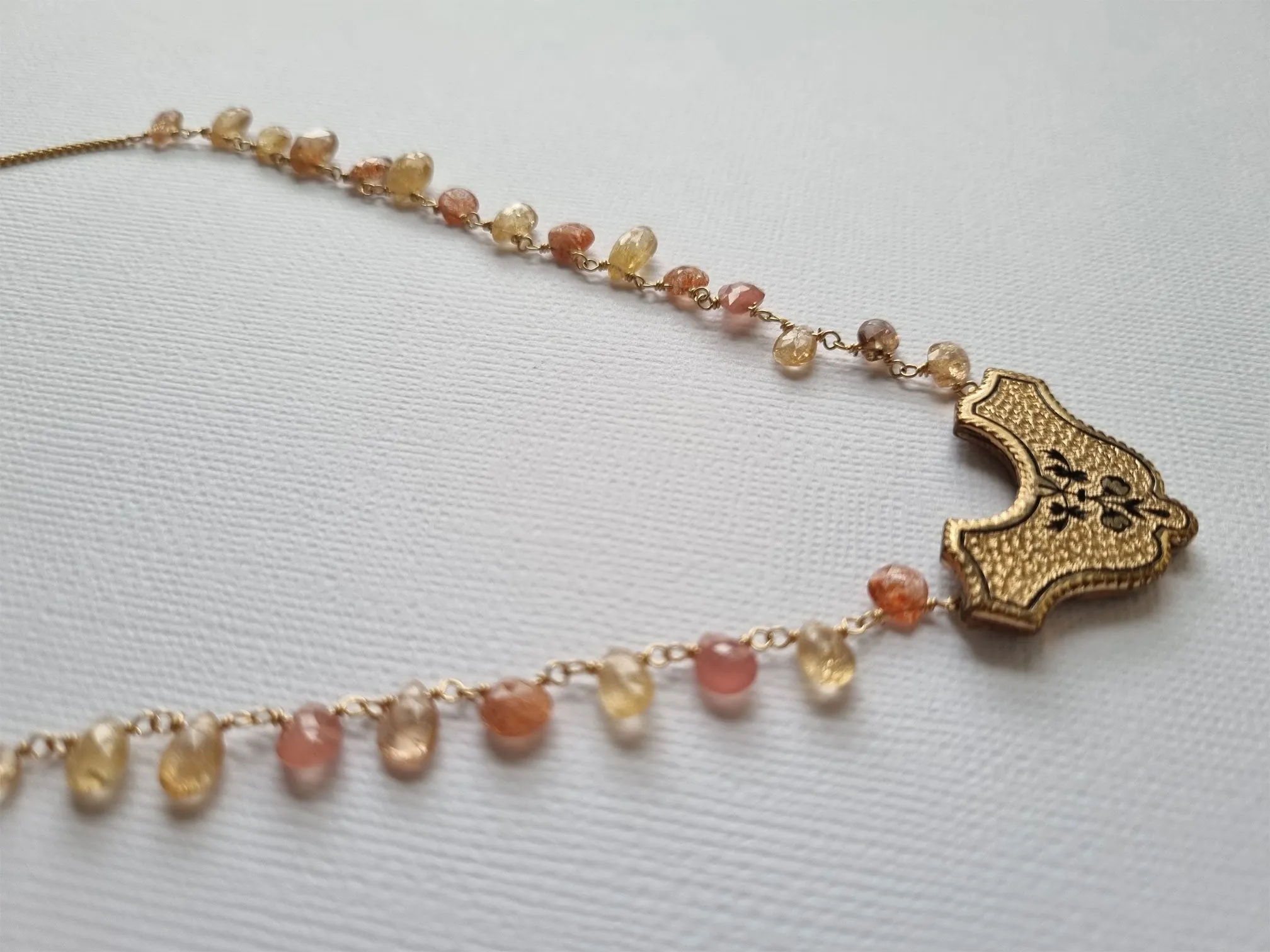 Georgian peach necklace
