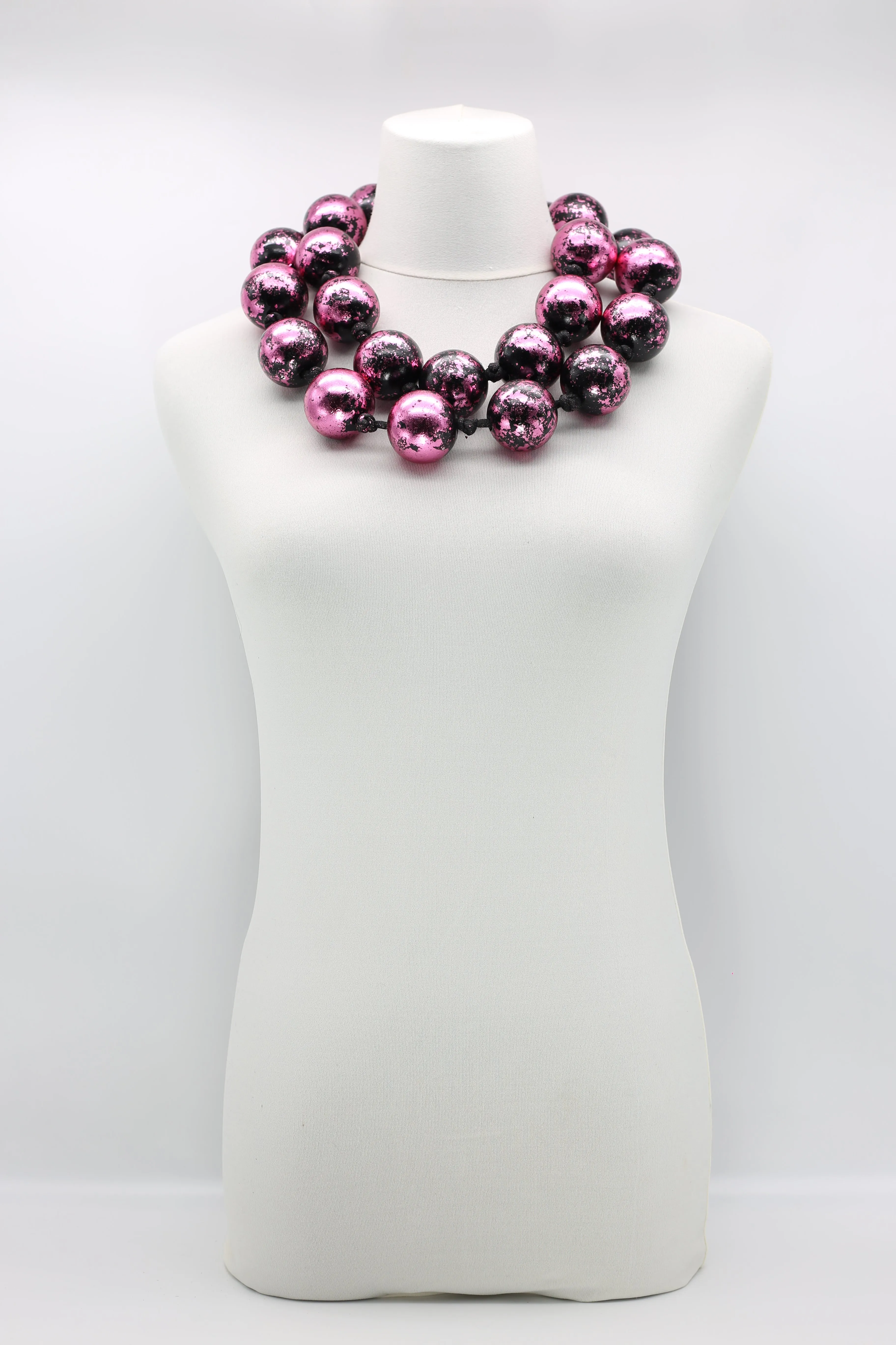 Giant Beads Necklaces - Hand gilded