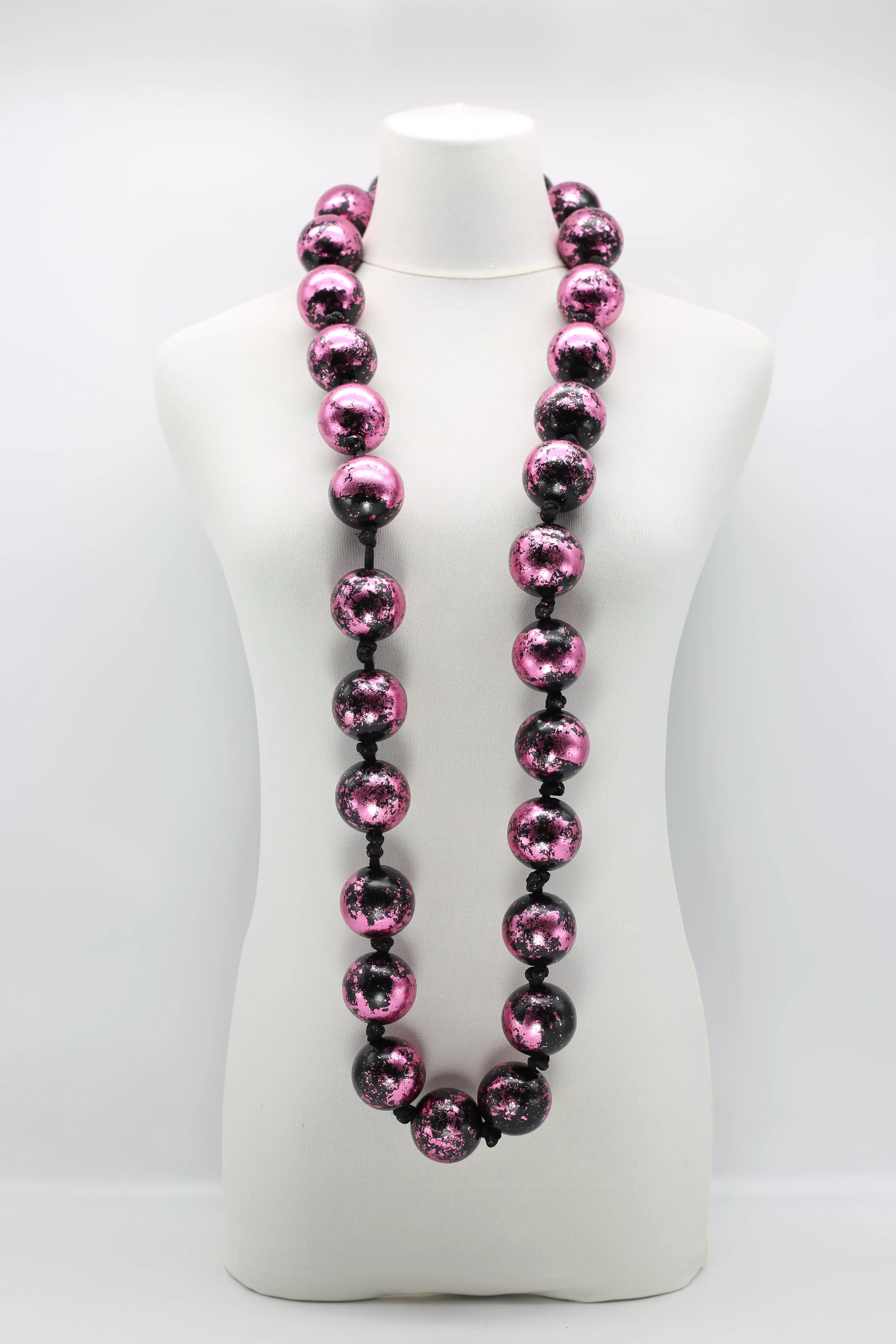 Giant Beads Necklaces - Hand gilded