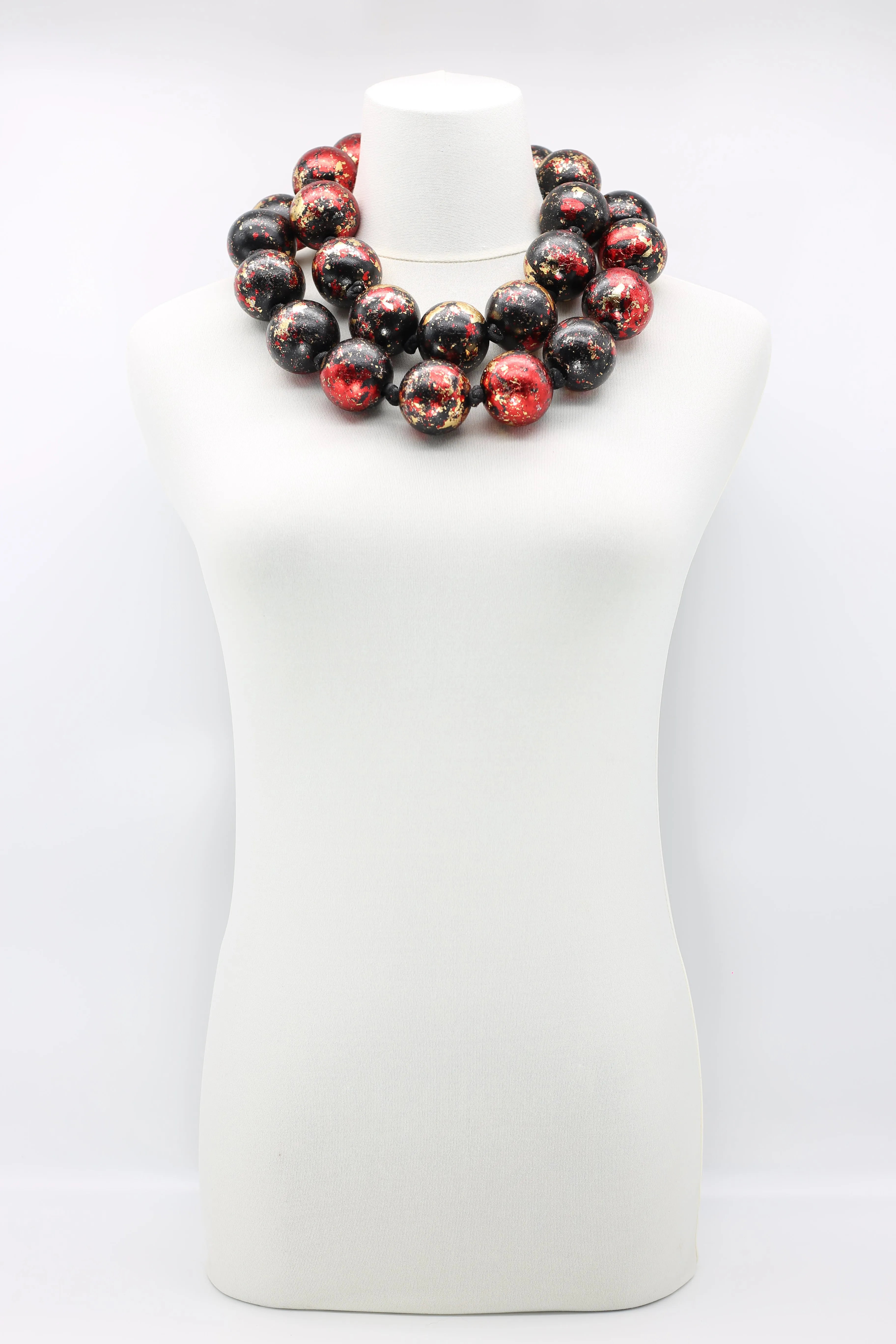 Giant Beads Necklaces - Hand gilded