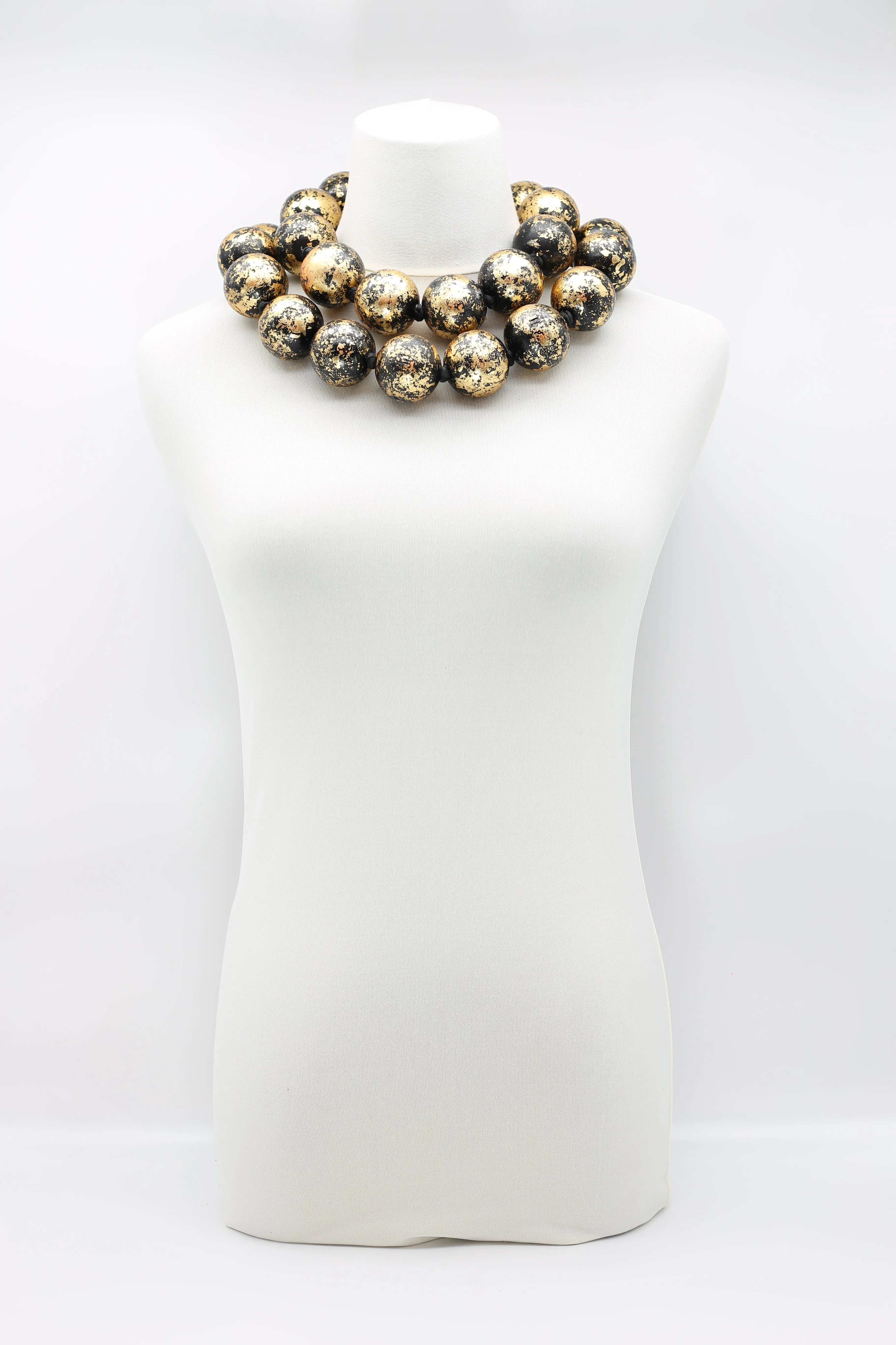 Giant Beads Necklaces - Hand gilded
