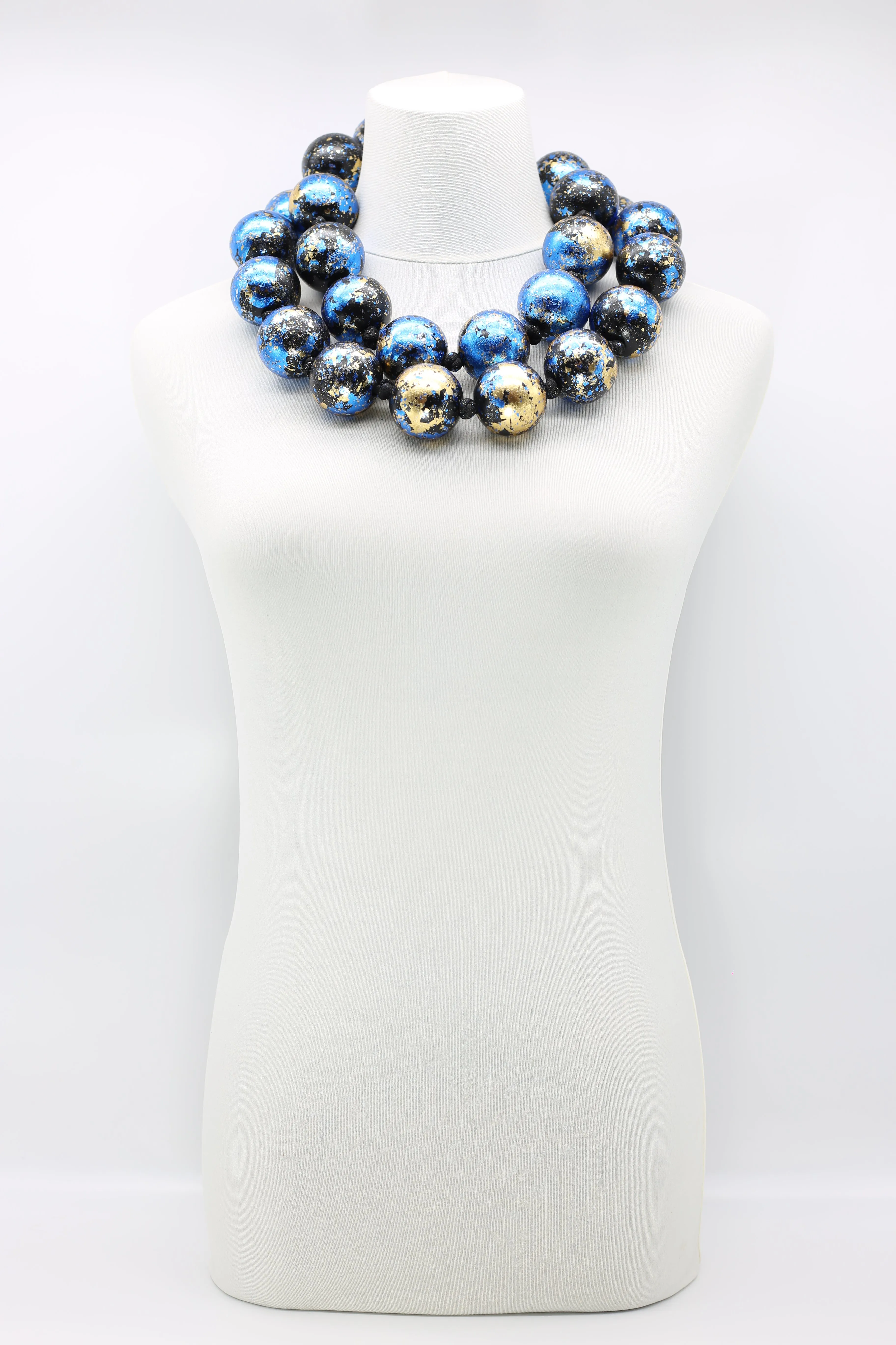 Giant Beads Necklaces - Hand gilded