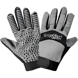 Global Glove & Safety SG9003 Gripster® Sport Synthetic Leather Palm Performance Mechanics Style Gloves, Silicone Patterned Palm, Spandex Back