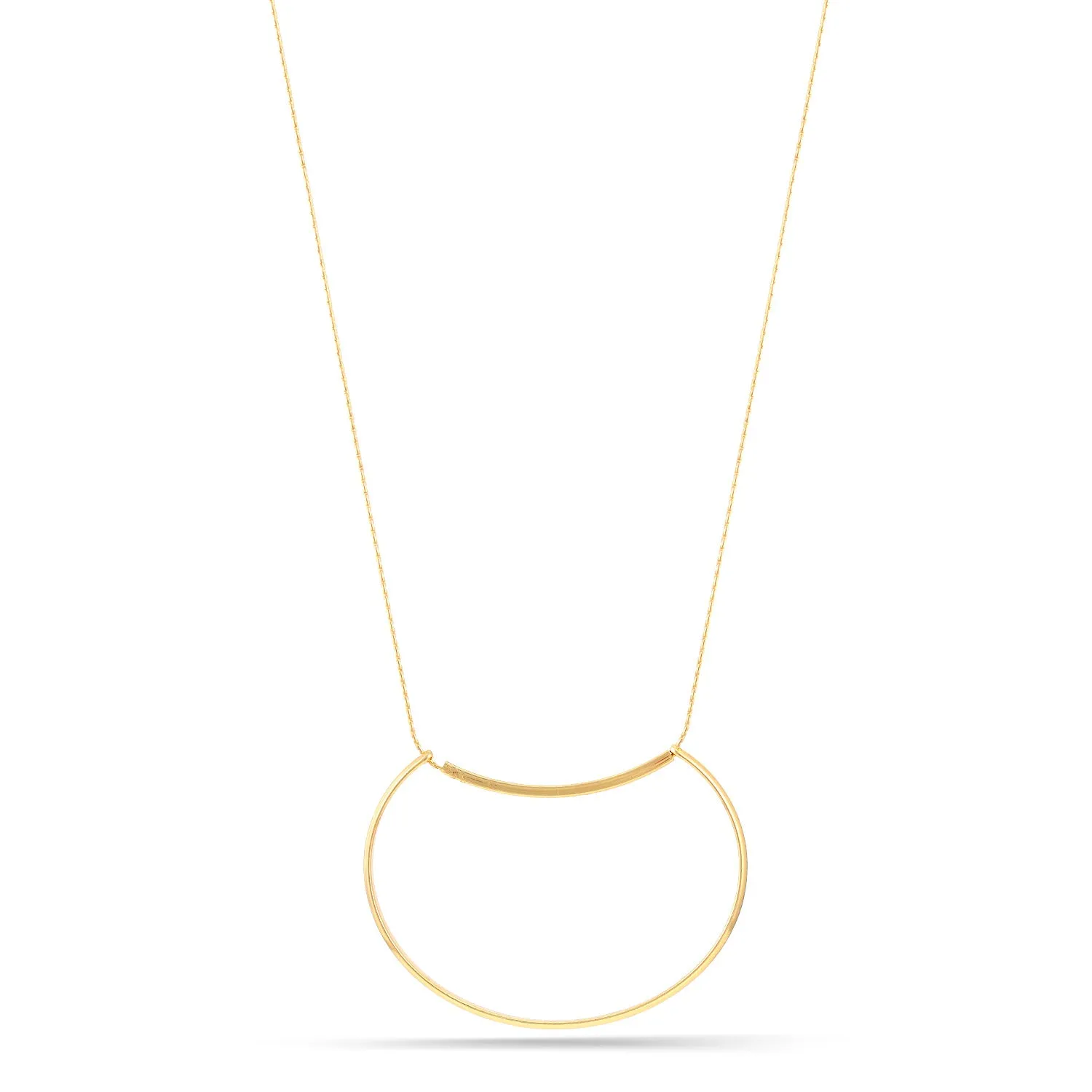 GOLD 2"INCHES PENDANT NECKLACE #SQ358-0180G (OF20)