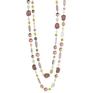 GOLD BEADS  NECKLACES #N12733 GLD GRN (TD2)