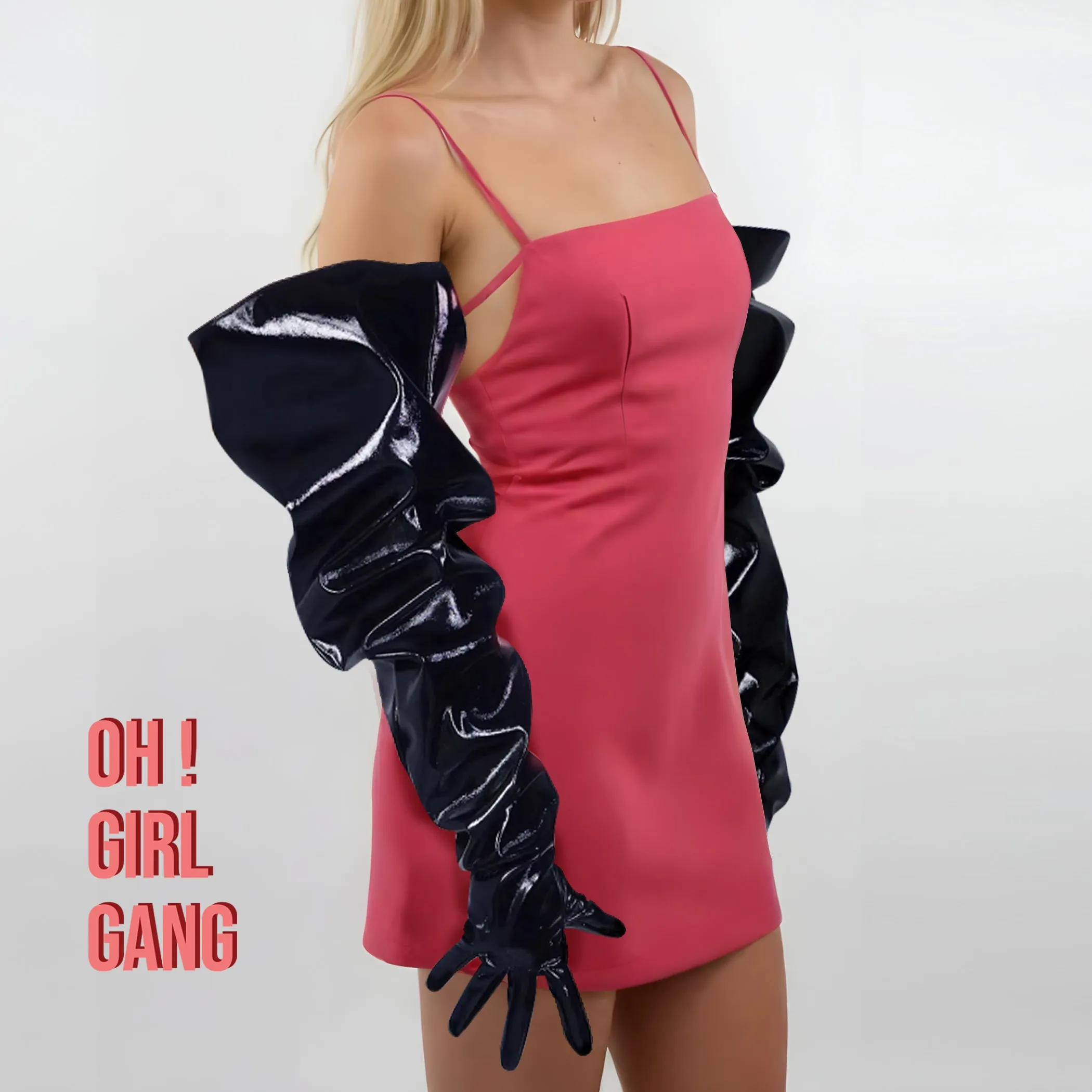 Gold Big Sleeves statement gloves, Oversized