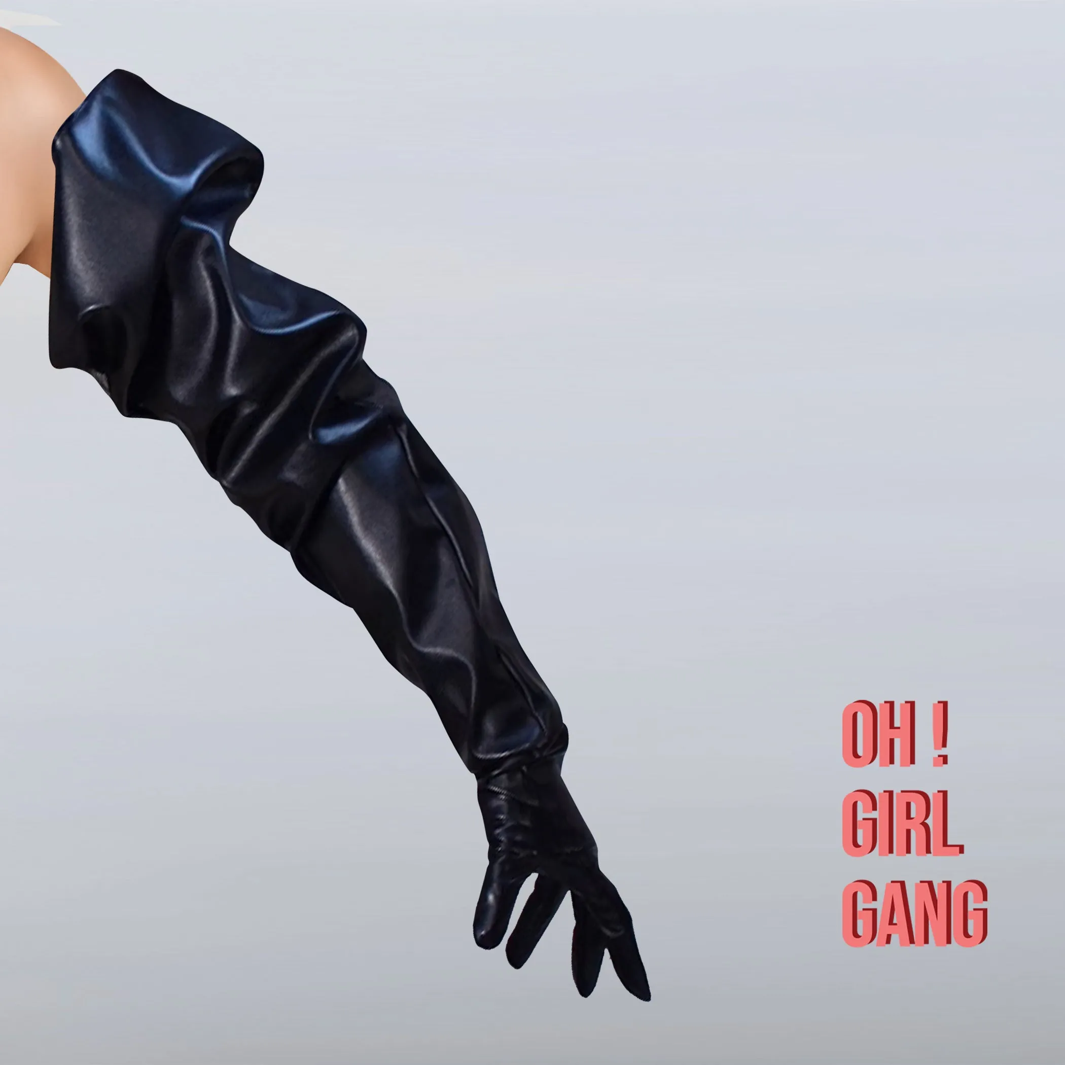 Gold Big Sleeves statement gloves, Oversized