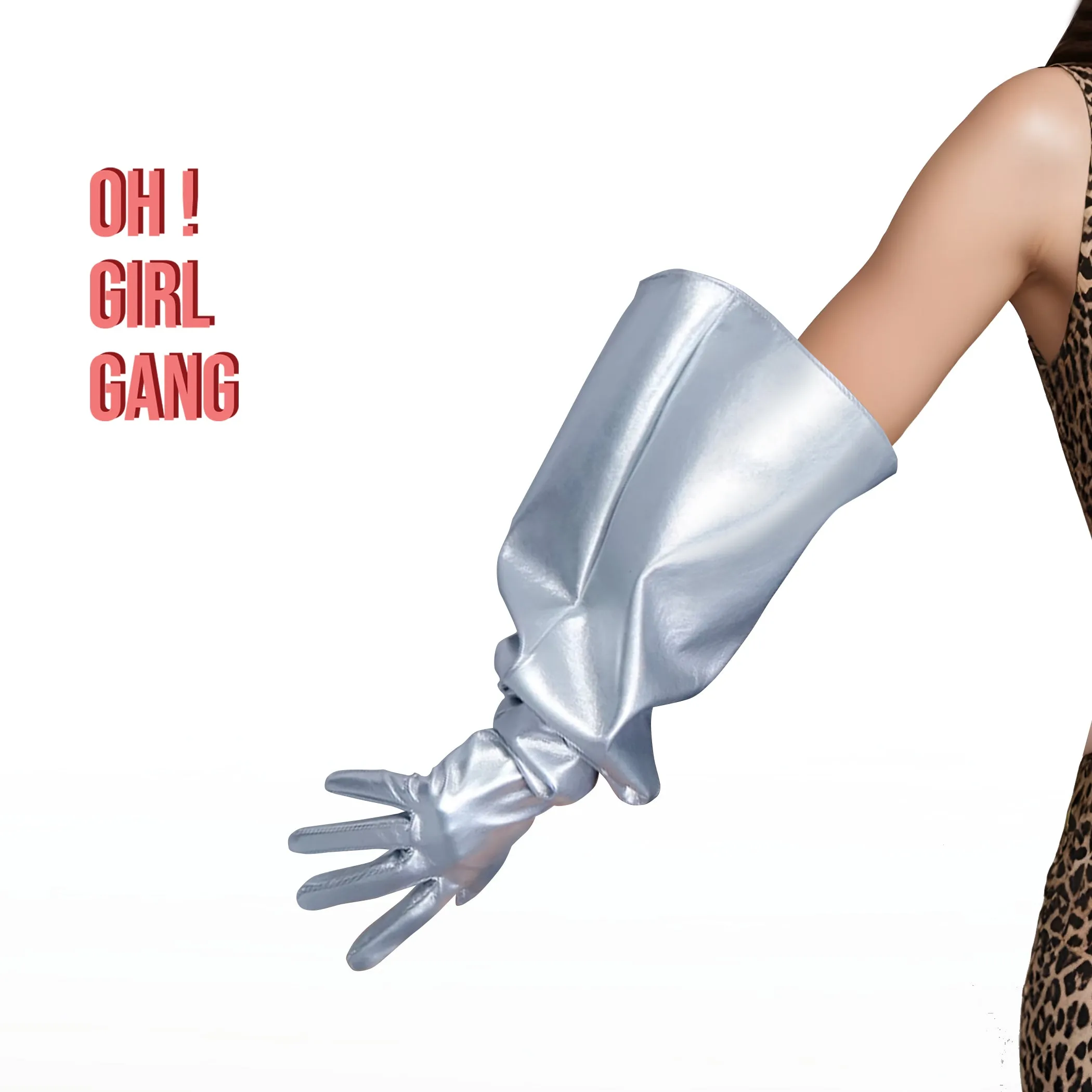 Gold Big Sleeves statement gloves, Oversized