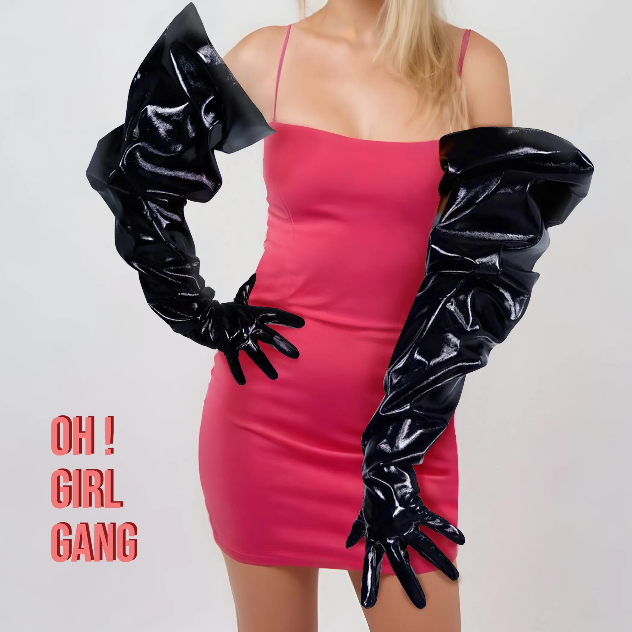 Gold Big Sleeves statement gloves, Oversized