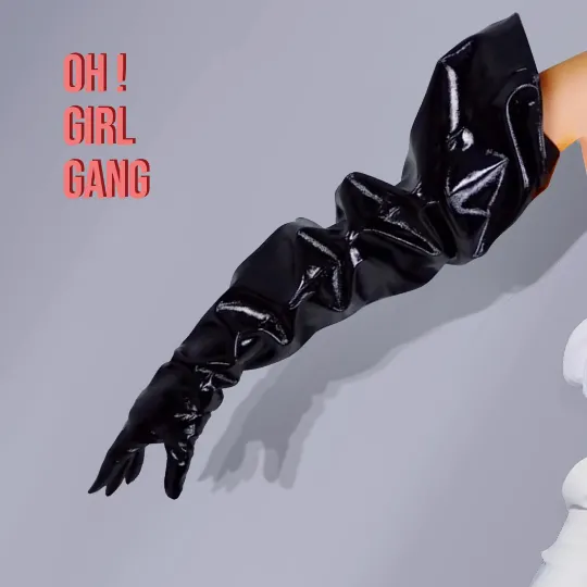 Gold Big Sleeves statement gloves, Oversized