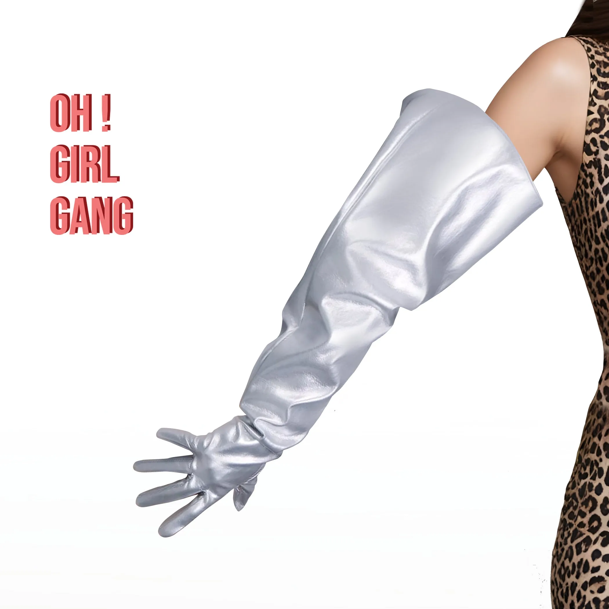 Gold Big Sleeves statement gloves, Oversized