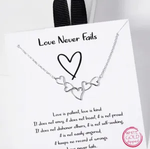 Gold Dipped Linked Hearts Necklaces-RH