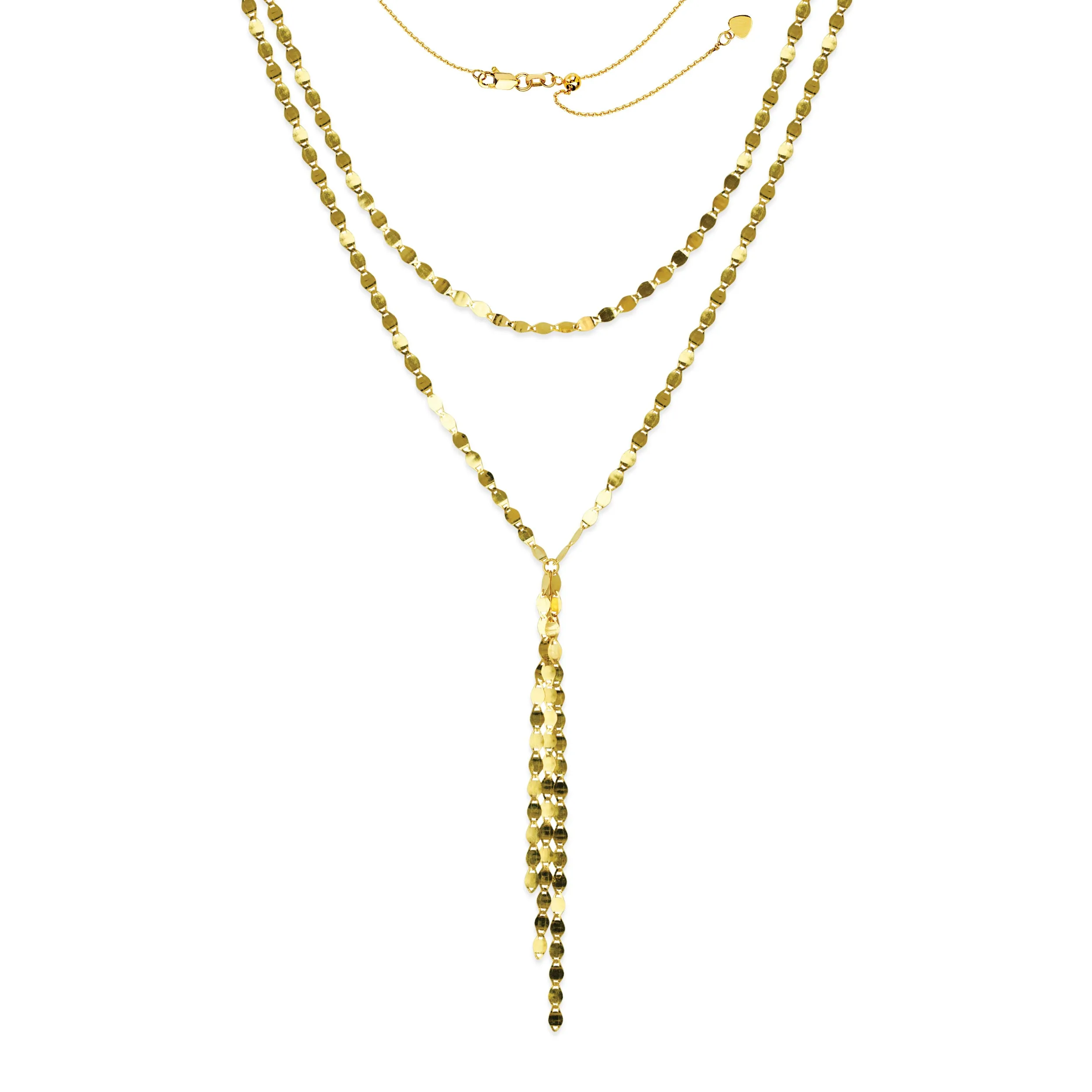 Gold Disc Choker and Lariat