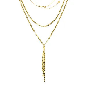 Gold Disc Choker and Lariat
