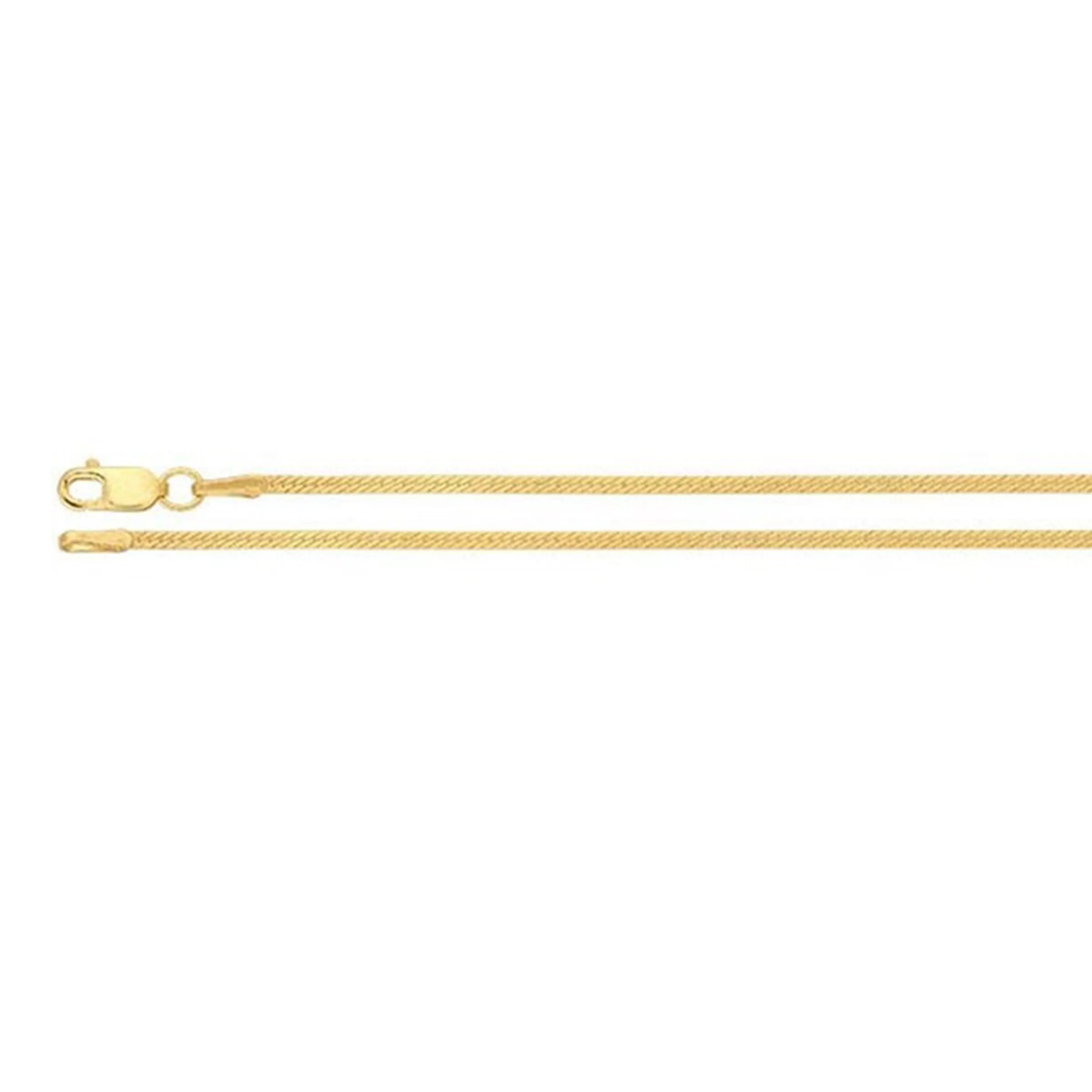 Gold Herringbone Chain Necklace