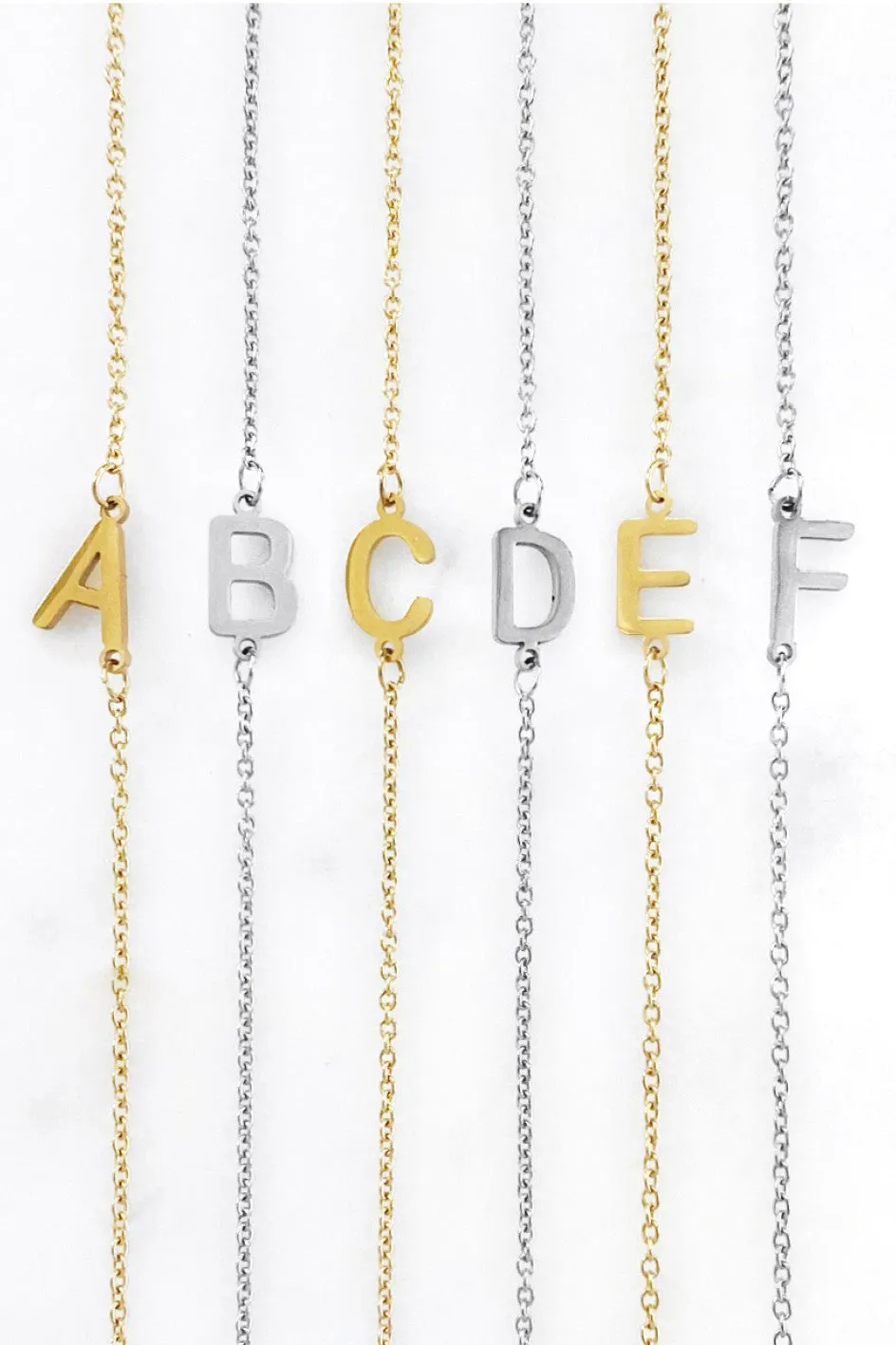 Gold Initial Necklaces