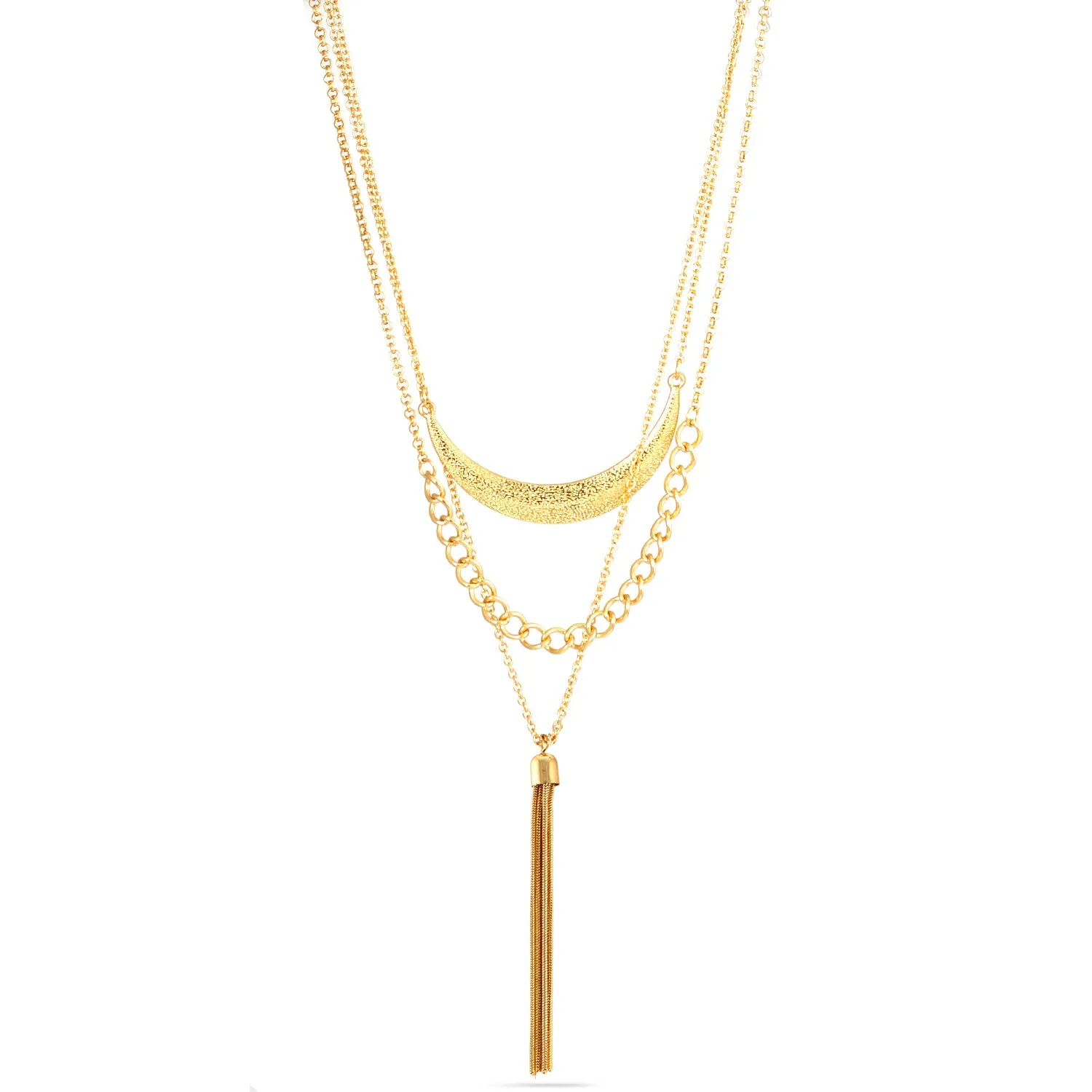 GOLD LAYERED  NECKLACES #SQ704 (MG15)