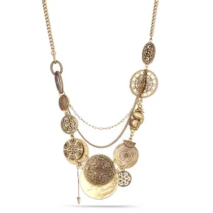 GOLD MIX CHARMS  NECKLACES #249GD1101 (1E5)