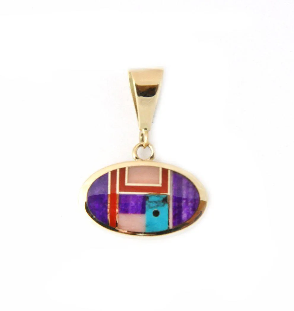 Gold Oval Pendant