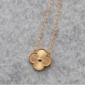 Gold Plated 3D Floral Dangle Necklaces