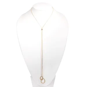 GOLD TEARDROP TASSEL  NECKLACE #SWKK-3377GLD