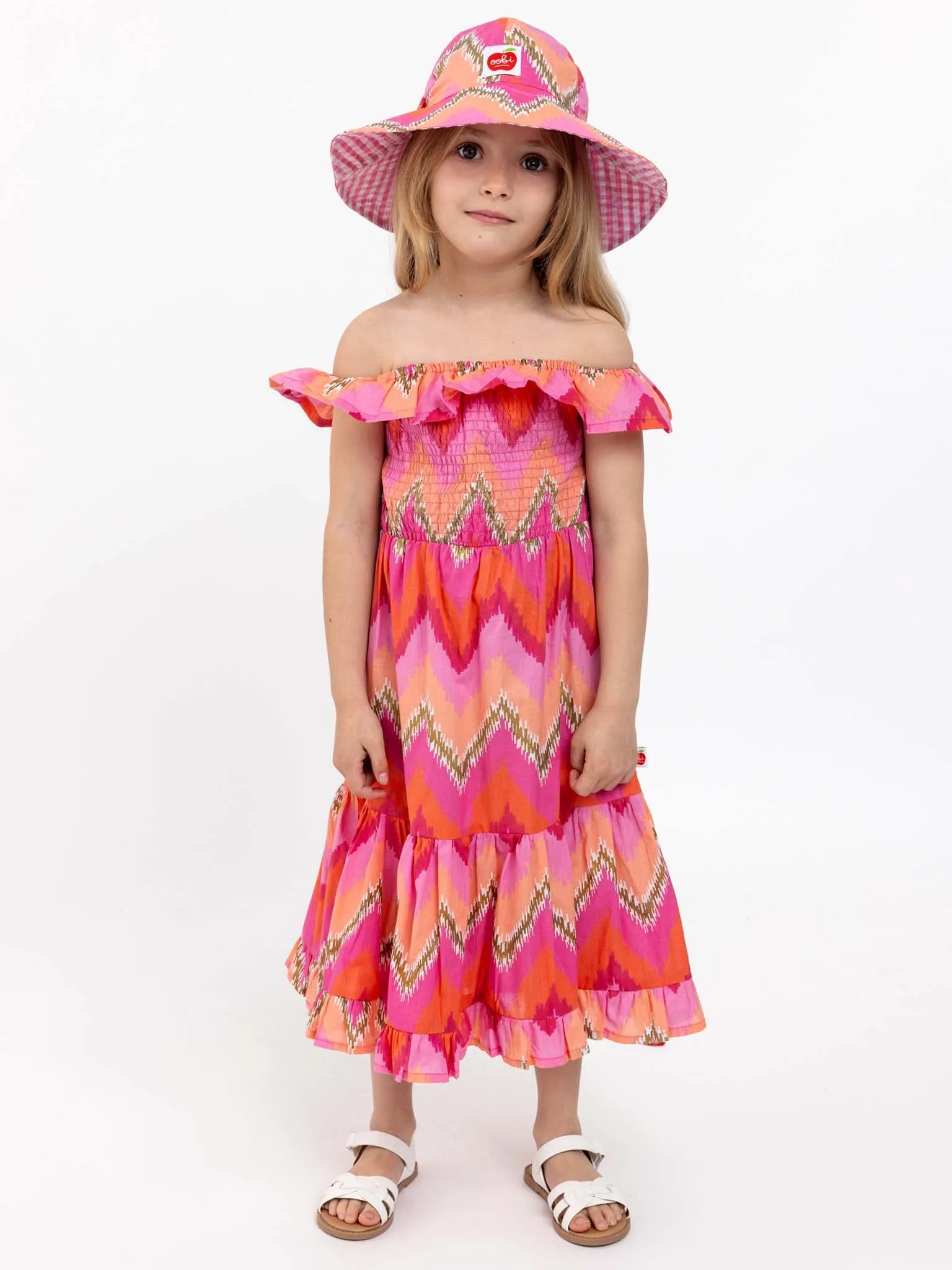 Golden Ikat Garden Party Dress