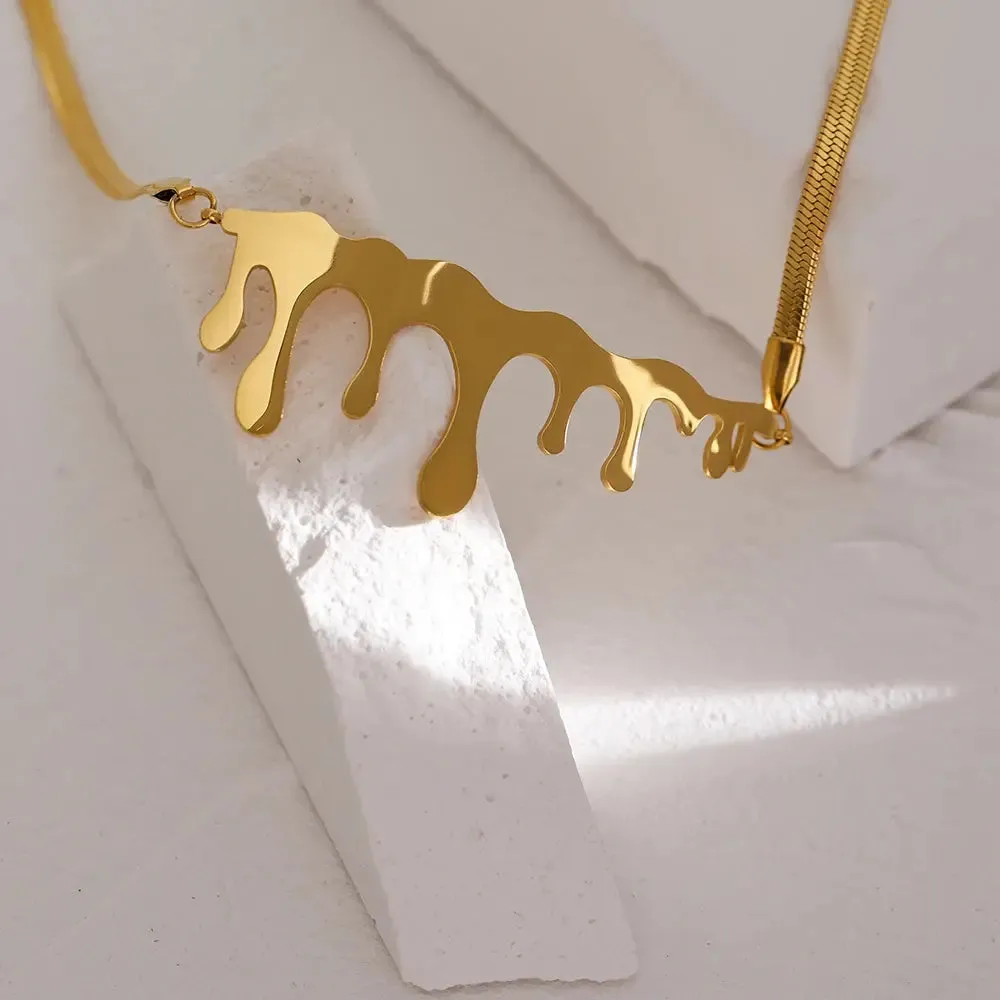 Golden Irregular Choker Necklace