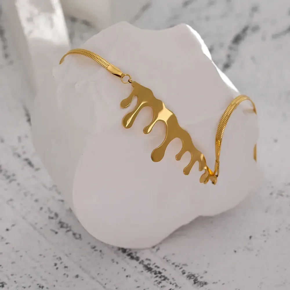 Golden Irregular Choker Necklace