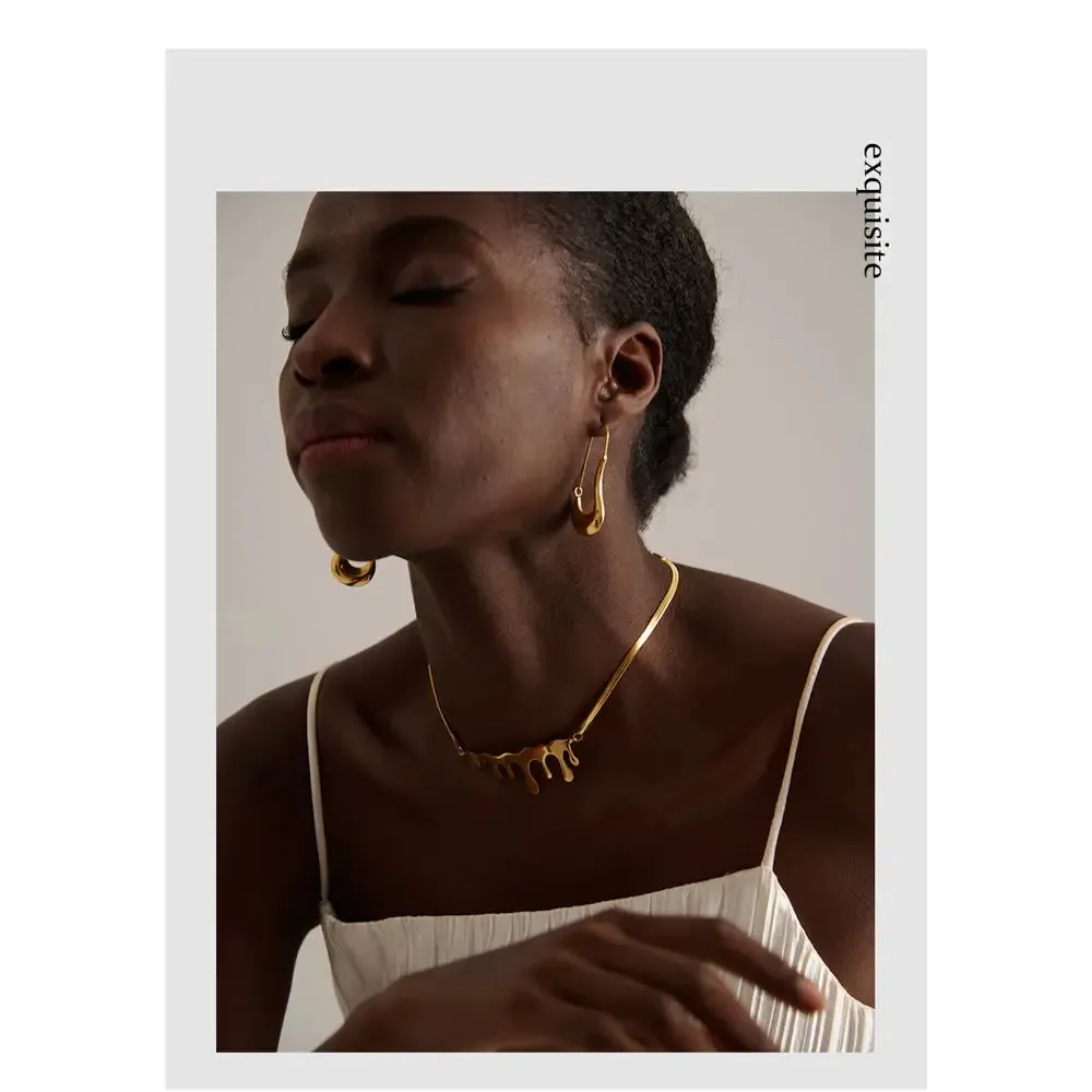 Golden Irregular Choker Necklace