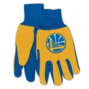 Golden State Warriors Gloves Two Tone Style Adult Size