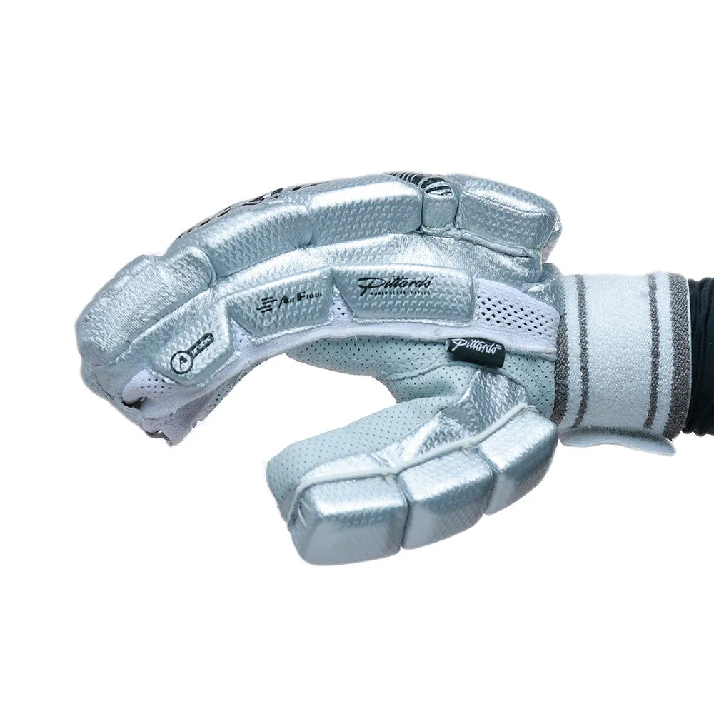 Gortonshire Armour Silver Cricket Batting Gloves Mens Size