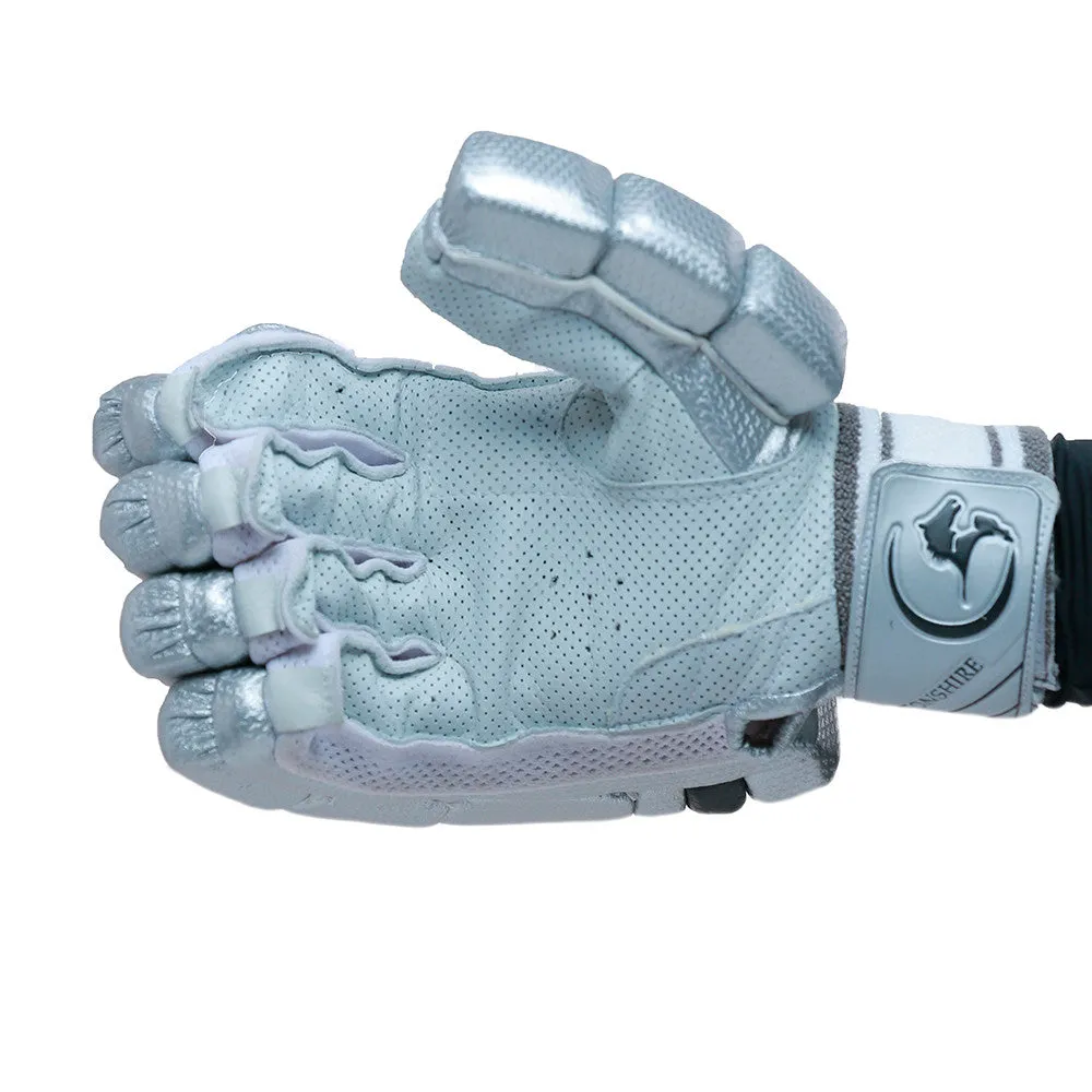 Gortonshire Armour Silver Cricket Batting Gloves Mens Size