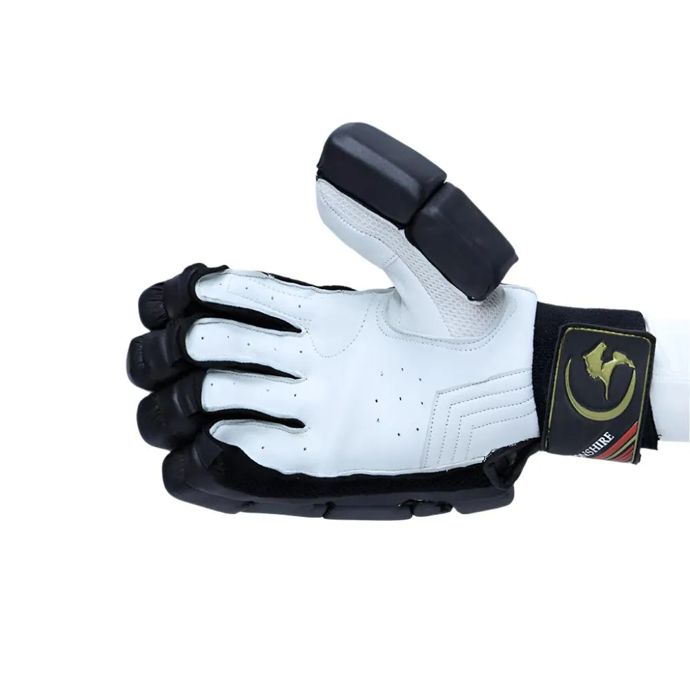 Gortonshire Focus Black Cricket Batting Gloves Mens Size